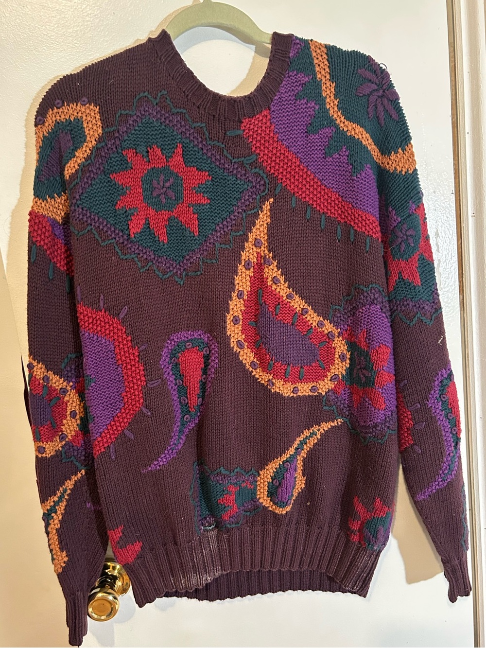 Vintage HENRY GRETHEL Size L Cotton Knit Sweater